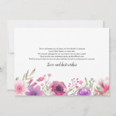 Baby Shower Change of Plans Watercolour Floral Save The Date (Back)