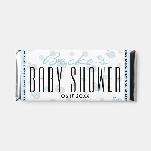 Baby Shower Chocolate Candy Bar Snips  Snails