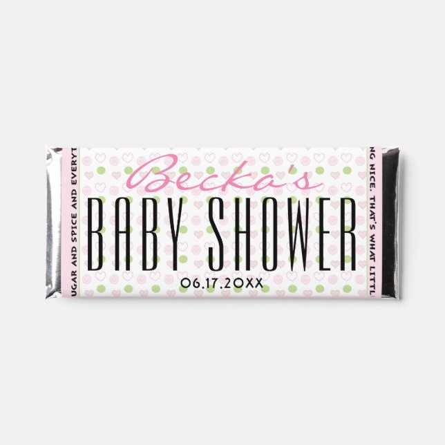 Baby Shower Chocolate Candy Bar Sugar & Spice (Front)