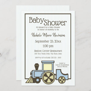 Baby Shower Choo Choo Train Invitation