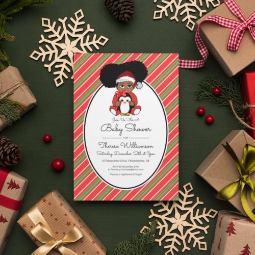 BABY SHOWER  Christmas Little Santa Claus Invitation