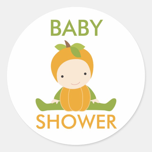 Baby Shower Classic Round Sticker (Front)