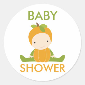 Baby Shower Classic Round Sticker