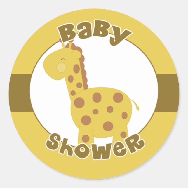 Baby Shower Classic Round Sticker (Front)