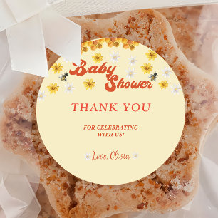 Baby Shower Classic Round Sticker