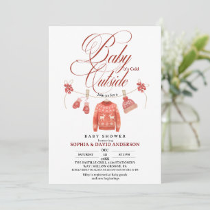 Baby Shower Clothes Line Baby Its Cold Outside Invitation