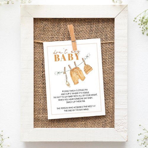 Baby Shower Clothespin Dont Say Baby Game