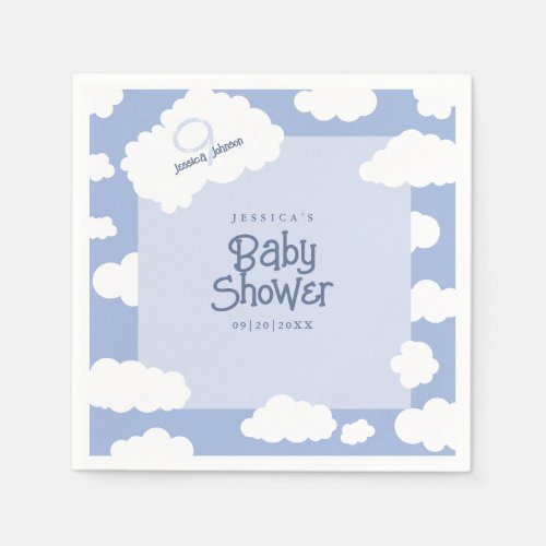 Baby Shower Cloud Nine 9 Cute Whimsical Party Napkins