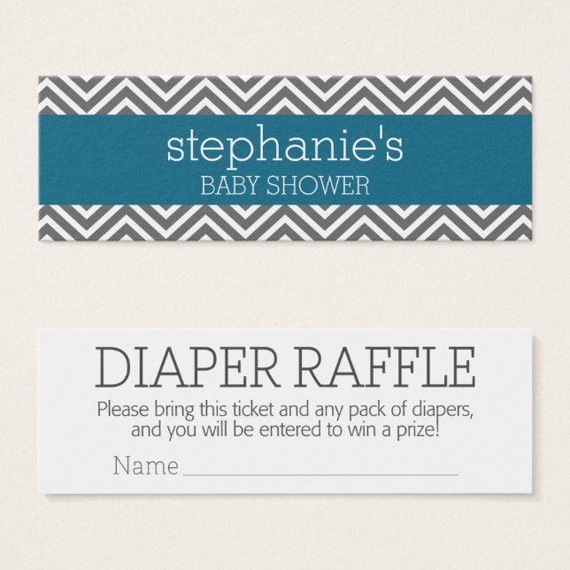 Baby Shower Collection - Diaper Raffle Ticket (Front & Back)