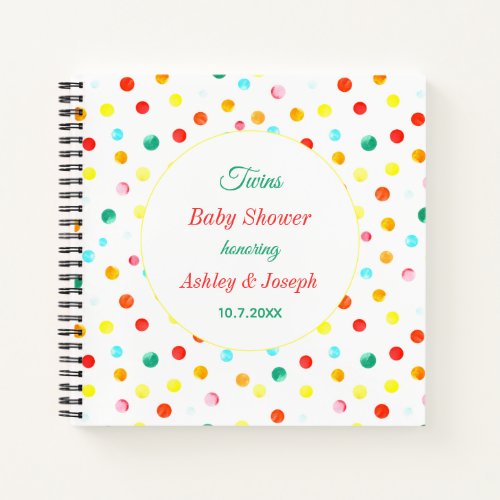 Baby Shower Colorful Confetti Guest Book
