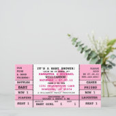 Baby Shower Concert Ticket Invitation Photo Card (Standing Front)