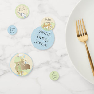 Baby Shower Confetti Build a Library/Blue