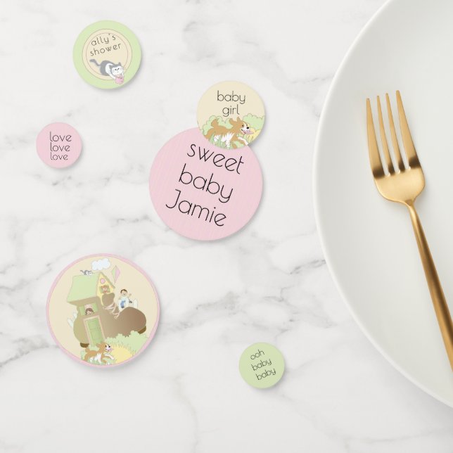 Baby Shower Confetti Build a Library/Pink (Group)