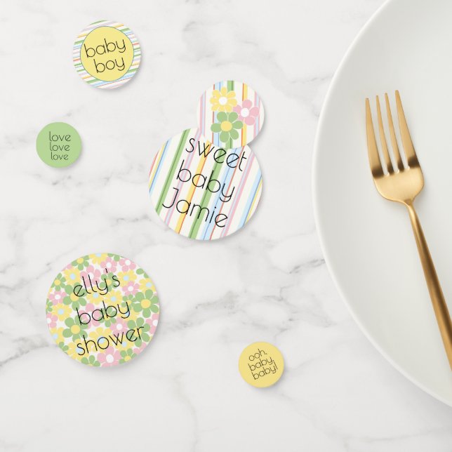Baby Shower Confetti floral picnic (Group)