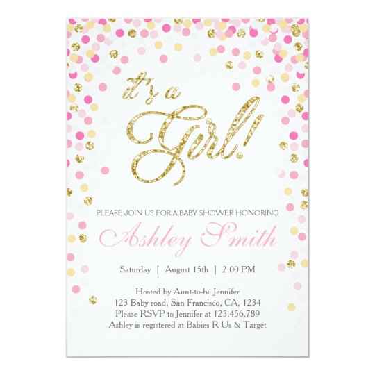 Pink And Gold Invitations Templates 3