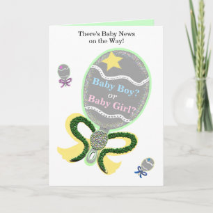 Baby Shower Congratulations Baby Rattles Card