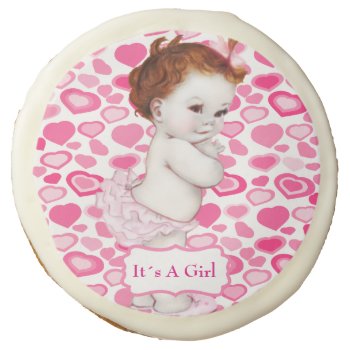Baby Shower Cookies  It's A Girl Sugar Cookie by Boopoobeedoogift at Zazzle