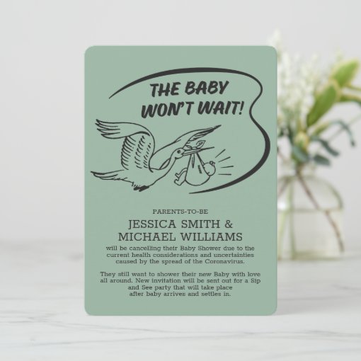 Baby Shower Coronavirus Cancellation Card Zazzle