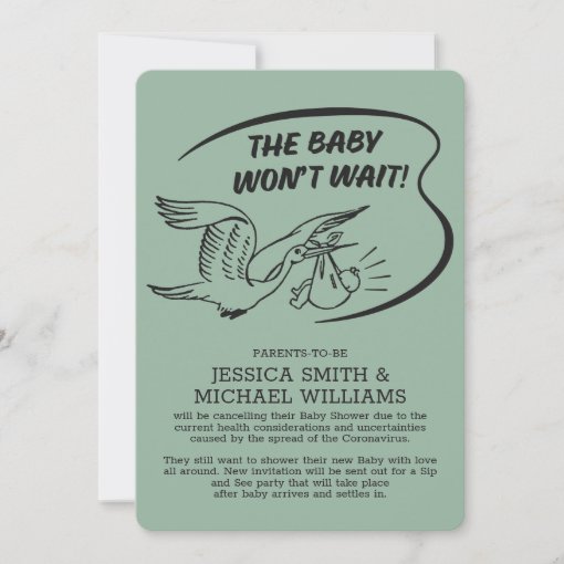 Baby Shower Coronavirus Cancellation Card Zazzle
