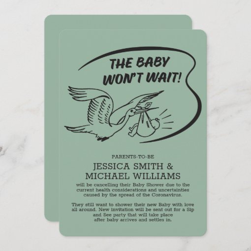 Baby Shower Coronavirus Cancellation Card Zazzle
