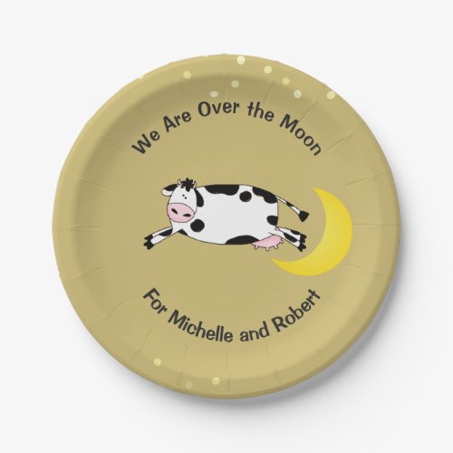 Baby Shower Cow Jumped Over The Moon Paper Plate