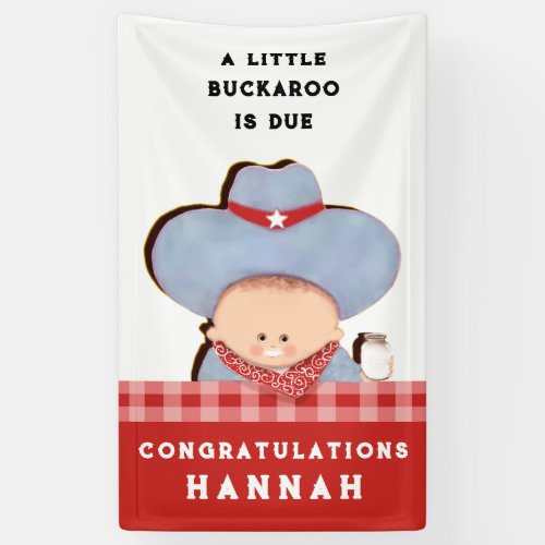 Baby Shower Cowboy Congrats Banner