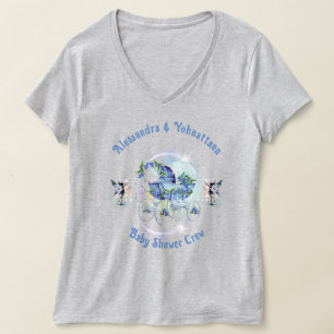 Baby Shower Crew Whimsical Blueberry Stroller T-Shirt