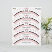 Baby Shower Cupcake Decor - French Bow Dot Swirl (Standing Front)