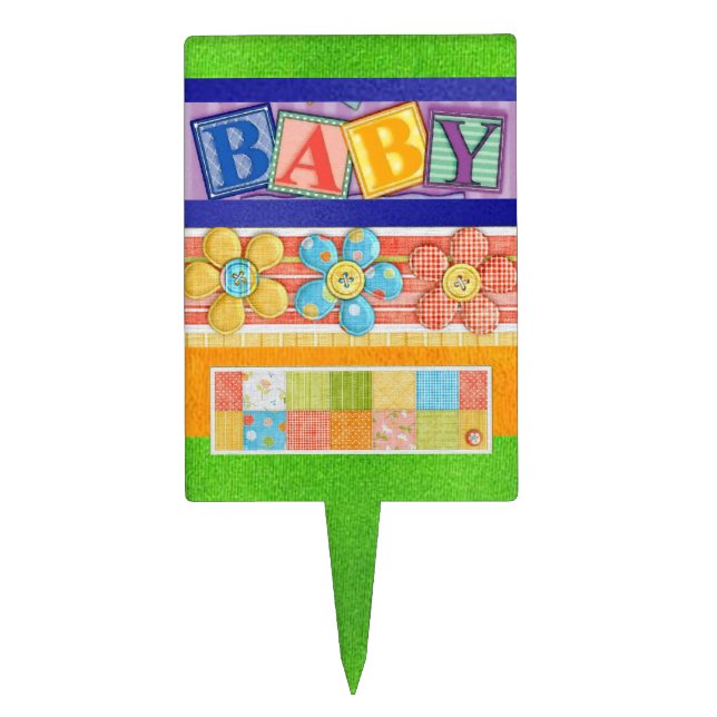 Baby Shower Cupcake Toppers (Front)