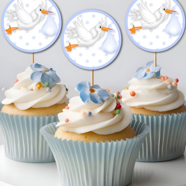 Baby Shower Cupcake Toppers Stickers (Creator Uploaded)