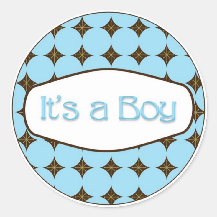 Baby Shower Cupcake Toppers Stickers It's a Boy Zazzle