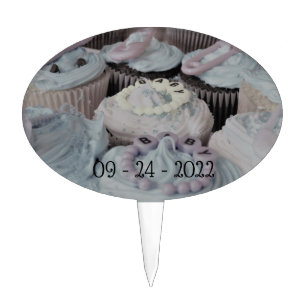Baby Shower Cupcakes Pastel Blue Pink Cake Topper