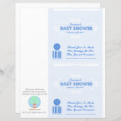 Baby Shower Custom Candy Bar Wrappers Blue (Front/Back)