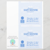 Baby Shower Custom Candy Bar Wrappers Blue (Front)