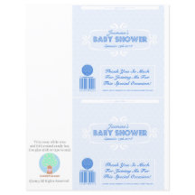 Baby Shower Custom Candy Bar Wrappers Blue