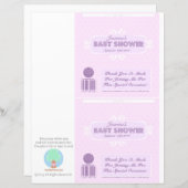 Baby Shower Custom Candy Bar Wrappers Pink (Front/Back)