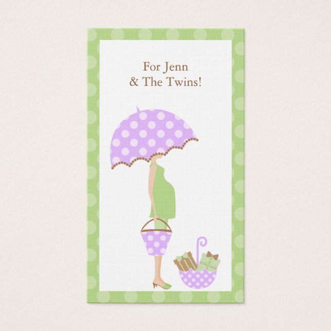 Baby Shower Custom Gift Tag (Front)