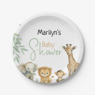 Baby Shower Cute Baby Animals Paper Plates