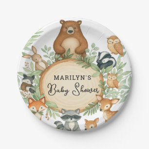 Baby Shower Cute Baby Animals Paper Plates