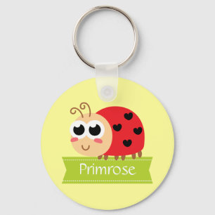 Baby Shower: Cute Baby Ladybug with heart spots Keychain