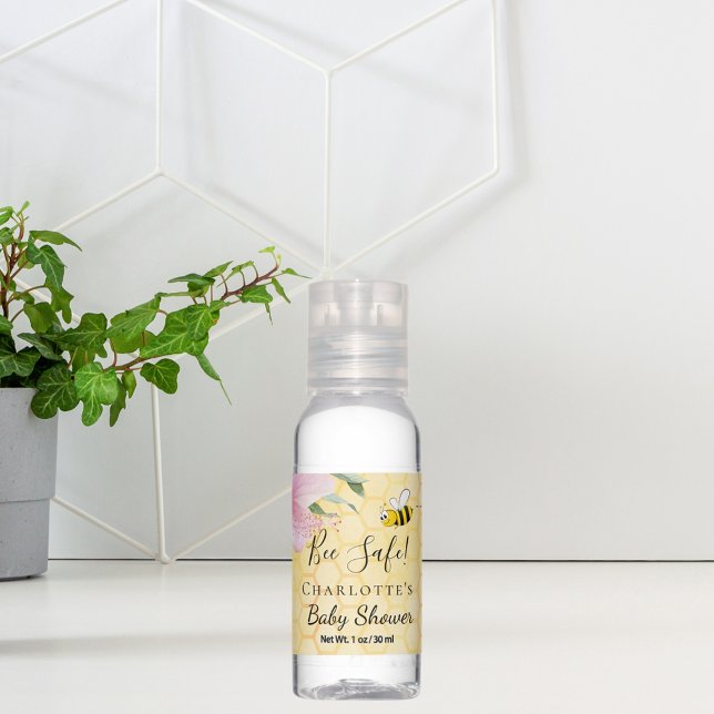 Baby Shower cute bumble bee floral bee safe Hand Sanitizer (Creator Uploaded)