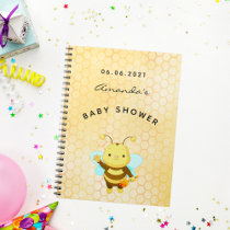 Baby Shower cute bumble bee honeycomb guest book