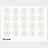Baby Shower Cute Calligraphy Script Cream Treat Classic Round Sticker (Sheet)