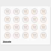 Baby Shower Cute Calligraphy Script Cream Treat  Classic Round Sticker (Sheet)