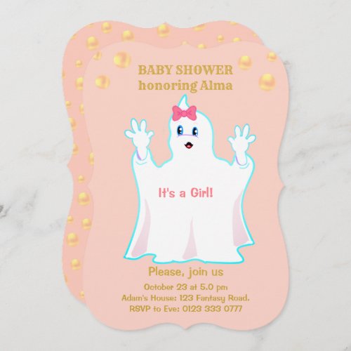 Baby Shower Cute Ghost Invitation