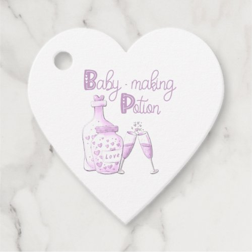 Baby Shower Cute Lilac Baby Making Potion Favor Tags