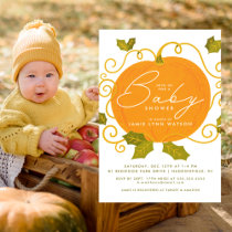 BABY SHOWER | Cute Little Pumpkin Invitation