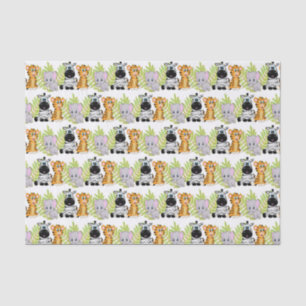 Baby Shower Cute Safari Jungle Animals Tissue Paper