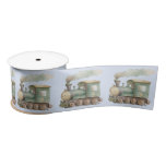 Baby Shower cute train, baby toy Satin Ribbon