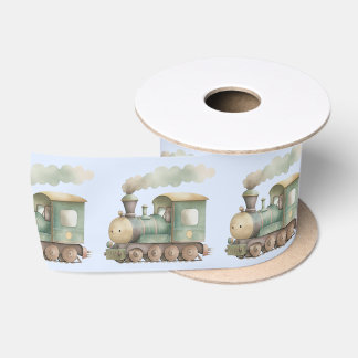 Baby Shower cute train, baby toy Satin Ribbon